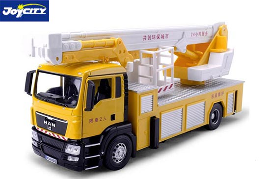TB MAN Mobile Crane Diecast Toy 1:32 Scale Yellow