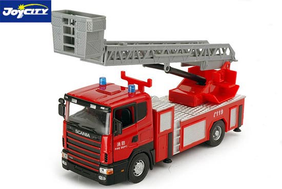 TB Scania Fire Engine Truck Diecast Toy 1:43 Scale Red