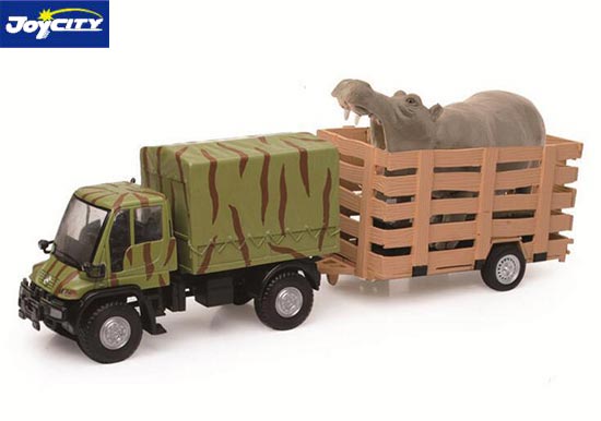 TB Mercedes Benz Unimog Truck Diecast Toy 1:40 Hippo Transport