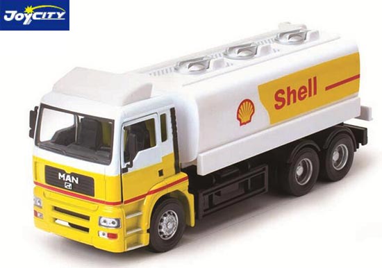 TB MAN Oil Tank Truck Diecast Toy 1:32 Scale Yellow-White
