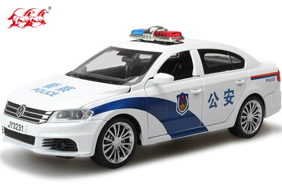 DH Volkswagen Lavida Diecast Police Car Toy 1:32 Black / White