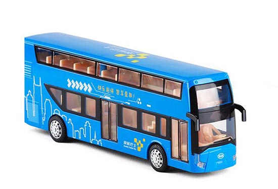 DH Double Decker Bus Diecast Toy 1:48 Scale Red / Green / Blue [BB02B555]