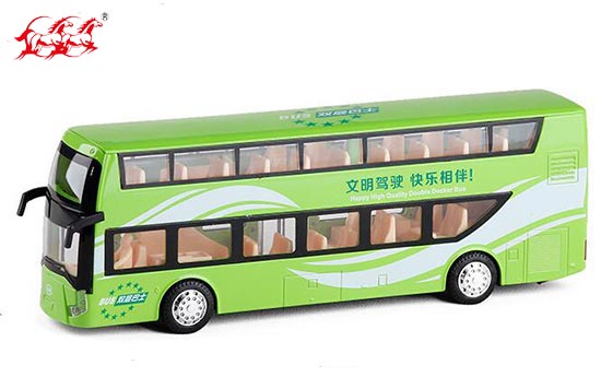 DH Double Decker Bus Diecast Toy 1:48 Scale Red / Green / Blue