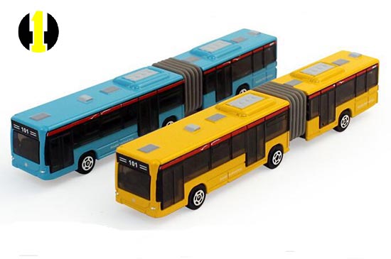 HY Articulated Bus Diecast Toy Blue / Yellow