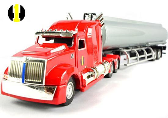 HY Kenworth Oil Tank Truck Diecast Toy 1:50 Scale Red