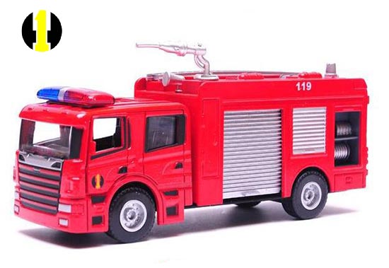 HY Fire Engine Truck Diecast Toy 1:50 Scale Red