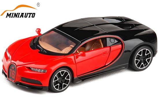 MINIAUTO Bugatti Chiron Diecast Car Toy 1:32 Scale Red / Blue