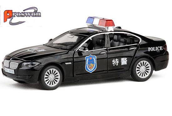 Proswon BMW 535i Diecast Police Car Toy 1:32 Black / White
