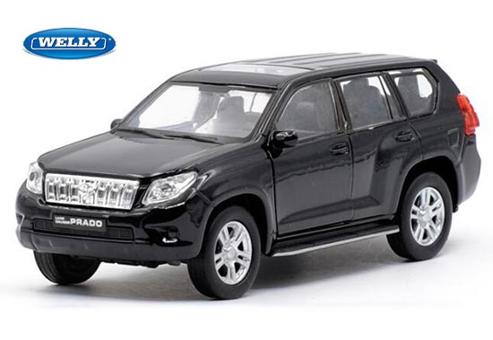 Welly Toyota Land Cruiser Prado Diecast Toy 1:36 Scale Black