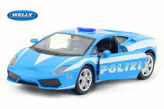 Welly Lamborghini Gallardo Diecast Toy Police 1:36 Blue