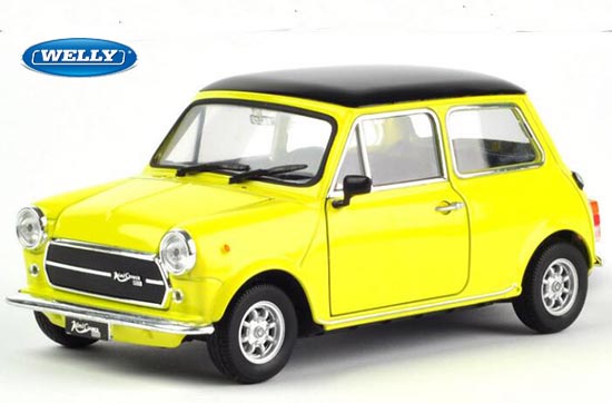 Welly Mini Cooper 1300 Diecast Model 1:24 Scale Yellow