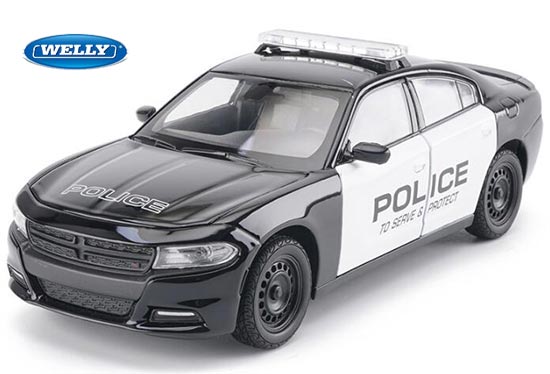 Welly Dodge Charger Pursuit Diecast Model Police 1:24 Black