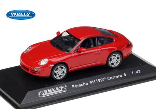 Welly Porsche 911 Carrera S Diecast Model 1:43 Scale Red