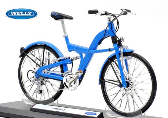 Welly BMW Q5 T Bicycle Diecast Model 1:10 Scale Blue
