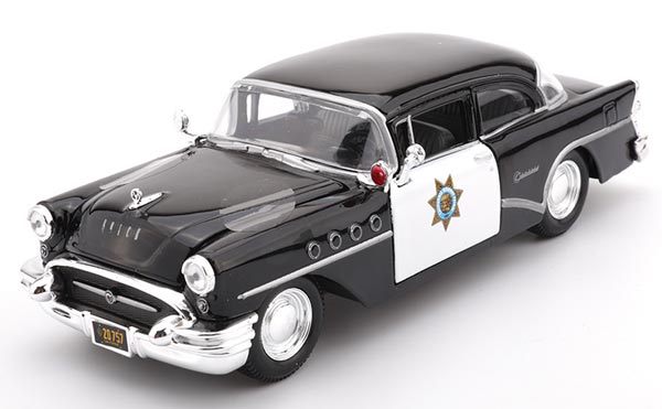 Maisto 1955 Buick Century Diecast Model Police 1:26 Black