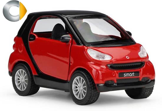 Maisto Smart Fortwo Kids Diecast Toy 1:32 Scale Yellow / Red