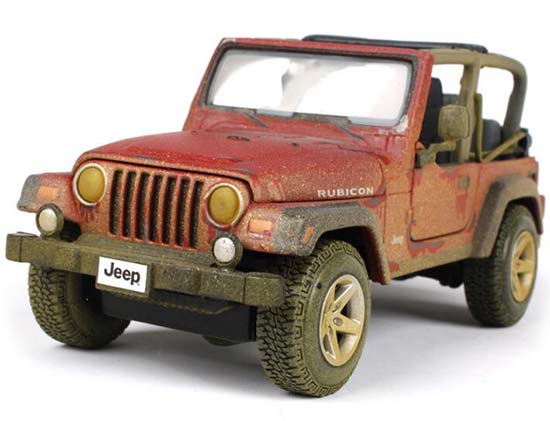 Maisto Jeep Wrangler Rubicon Diecast Model 1:27 Scale Red