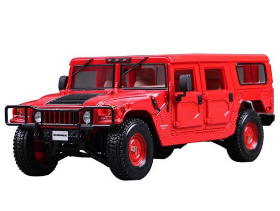 Maisto Hummer H1 Diecast Model 1:18 Scale Red / Black