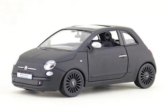 RMZ City Fiat 500 Diecast Car Toy Kids 1:36 Scale Matte Black