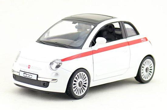 RMZ City Fiat 500 Diecast Car Toy Kids 1:36 Scale White