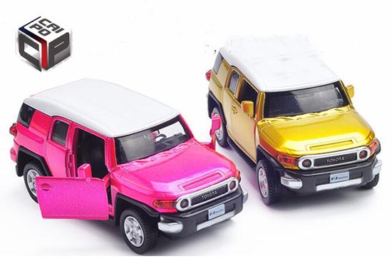 Caipo Toyota FJ Cruiser Diecast Toy 1:43 Scale Pink / Golden