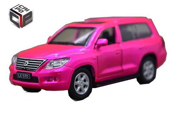 Caipo Lexus LX 570 Diecast Toy Kids 1:43 Scale Blue / Pink