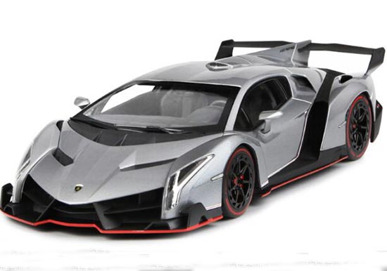 Kyosho Lamborghini Veneno Diecast Model 1:18 Scale Gray / Red