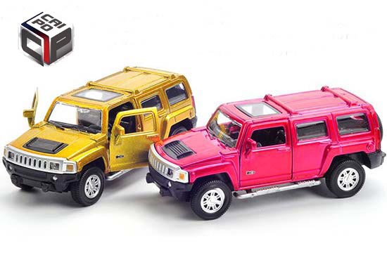 CaiPo Hummer H3 Diecast Toy Kids 1:43 Scale Golden / Red