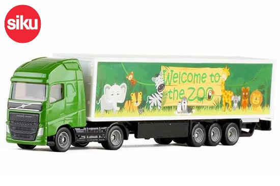 SIKU 1627 Volvo Semi Truck Diecast Toy Animals Carriers Green