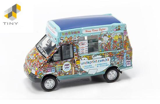 Tiny Hong Kong Ice Cream Van Diecast Toy Uncle Print Blue