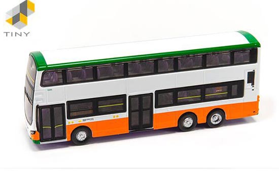 Tiny Hong Kong B9TL Double Decker Bus Diecast Toy White-Green