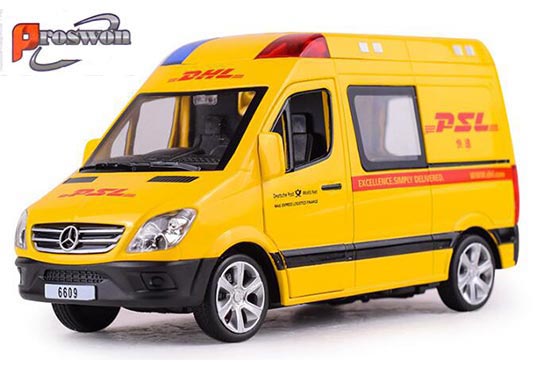Proswon Mercedes Benz Sprinter Diecast Van Toy 1:32 Scale Yellow