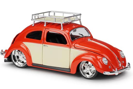 MaiSto 1951 Volkswagen Beetle Diecast Car Model 1:18 Scale Red