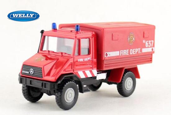 MERCEDES UNIMOG FIRE ENGINE MODEL TRUCK 2183 1/43RD SCALE RED EXAMPLE T3412Z = 