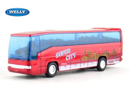 Welly Mercedes Benz Diecast Coach Bus Toy 1:60 Scale Red