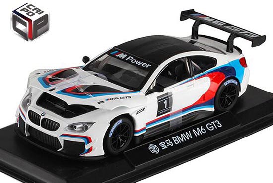 Caipo BMW M6 GT3 Diecast Car Model 1:24 Scale White