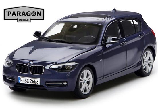 Paragon BMW 1 Series 125i Diecast Model 1:18 Scale Blue / Brown