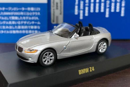 Kyosho BMW Z4 Diecast Car Model 1:64 Scale Silver