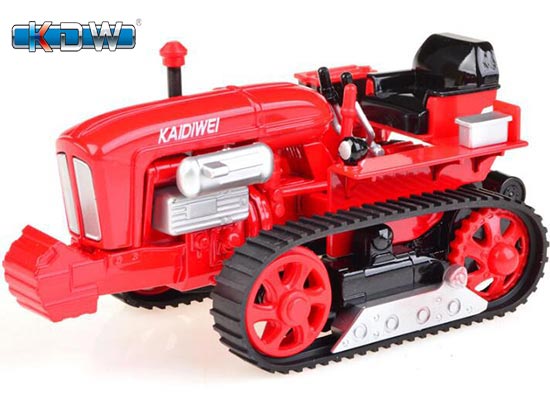KDW Caterpillar Tractor Diecast Toy 1:18 Scale Red / Yellow