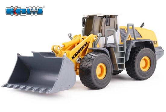 KDW Four Wheel Loader Truck Diecast Toy 1:50 Scale Yellow