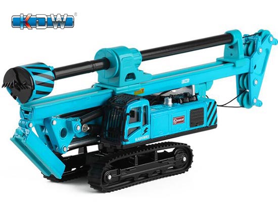 KDW Spin Drilling Rig Diecast Toy 1:64 Scale Blue