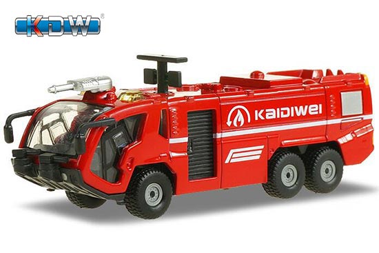 KDW Hydraulic Giant Fire Engine Truck Diecast Toy 1:72 Red