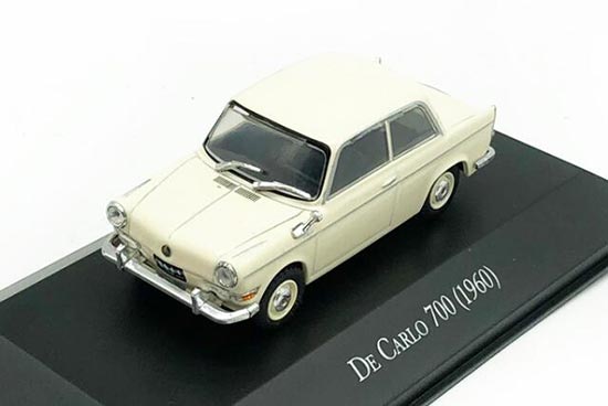 IXO 1960 De Carlo 700 Diecast Car Model 1:43 Scale White