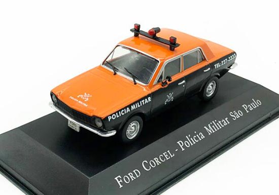 IXO Ford Corcel Diecast Car Model 1:43 Scale Black-Orange