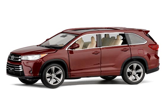 JKM 2018 Toyota Highlander SUV Diecast Toy 1:32 Scale