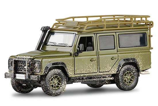 JKM 2010 Land Rover Defender Diecast Toy 1:32 Scale Army Green