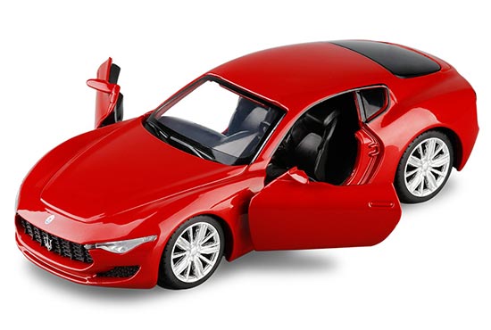 JKM Maserati Alfieri Diecast Toy 1:36 Scale Red /White /Silver