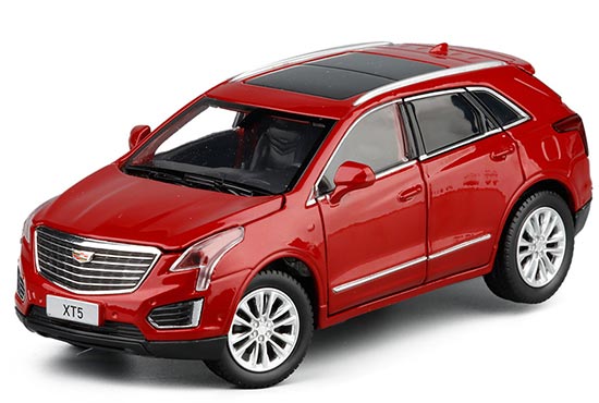 JKM Cadillac XT5 SUV Diecast Toy 1:32 Scale Red / White / Black