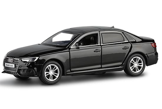 JKM Audi A4 Diecast Car Toy 1:32 Scale Black / White / Blue