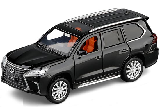 JKM Lexus LX570 SUV Diecast Toy 1:32 Black / White / Silver